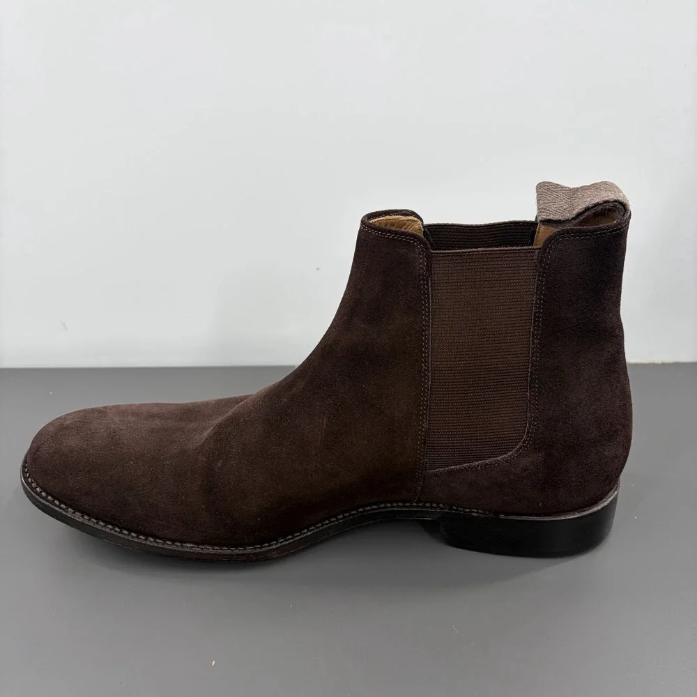 GRENSON Declan Brown Suede Chelsea Boots‎ US Size 9, UK Size 8 F England Dressy